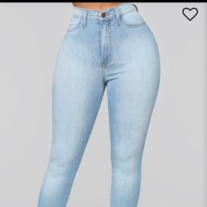 Light wash high waisted fashion nova jeans